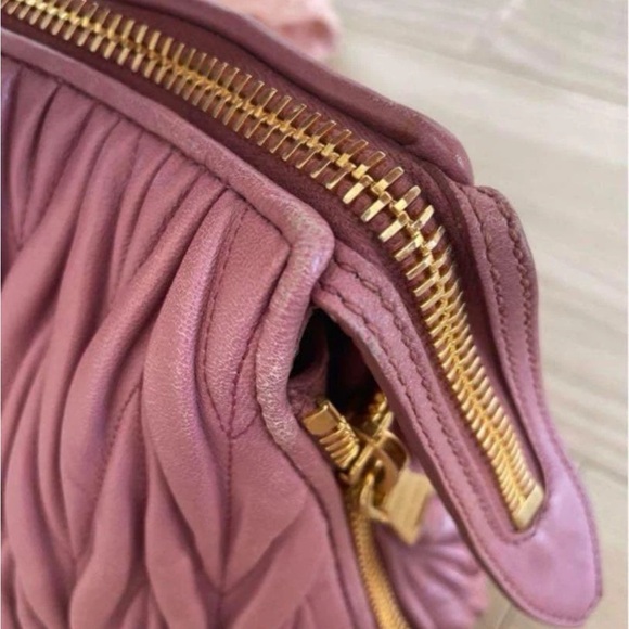 Miu Miu Rose Quilted Satchel - Picture 8 of 11